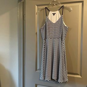 Black and white striped Express dress size 8